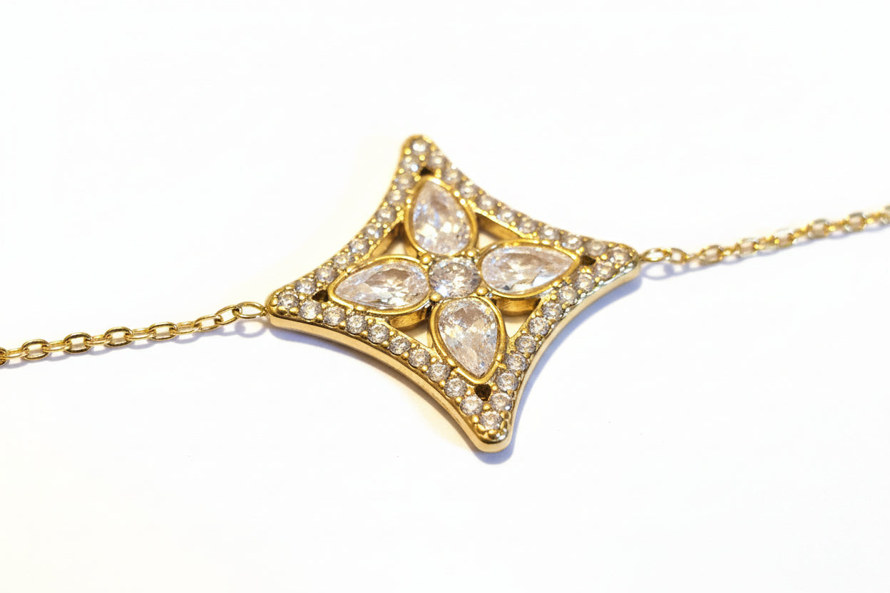 Star Pavé Bracelet – 18K Gold Plated