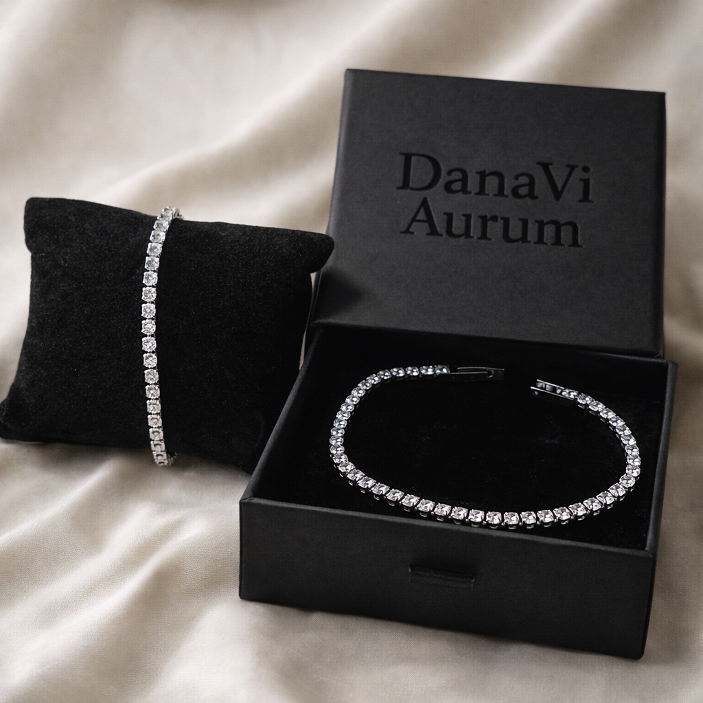 3mm Iced Tennis Bracelet – White Gold Finish
