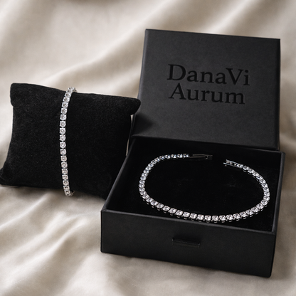 3mm Iced Tennis Bracelet – White Gold Finish