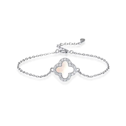 Silver bracelet with a butterfly-shaped clasp on a white background danavi aurum