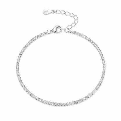 925 Sterling Silver Sparkle Chain Bracelet – Minimalist Elegance
