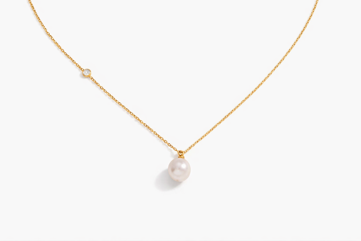 Aurum Mini Pearl Drop Necklace