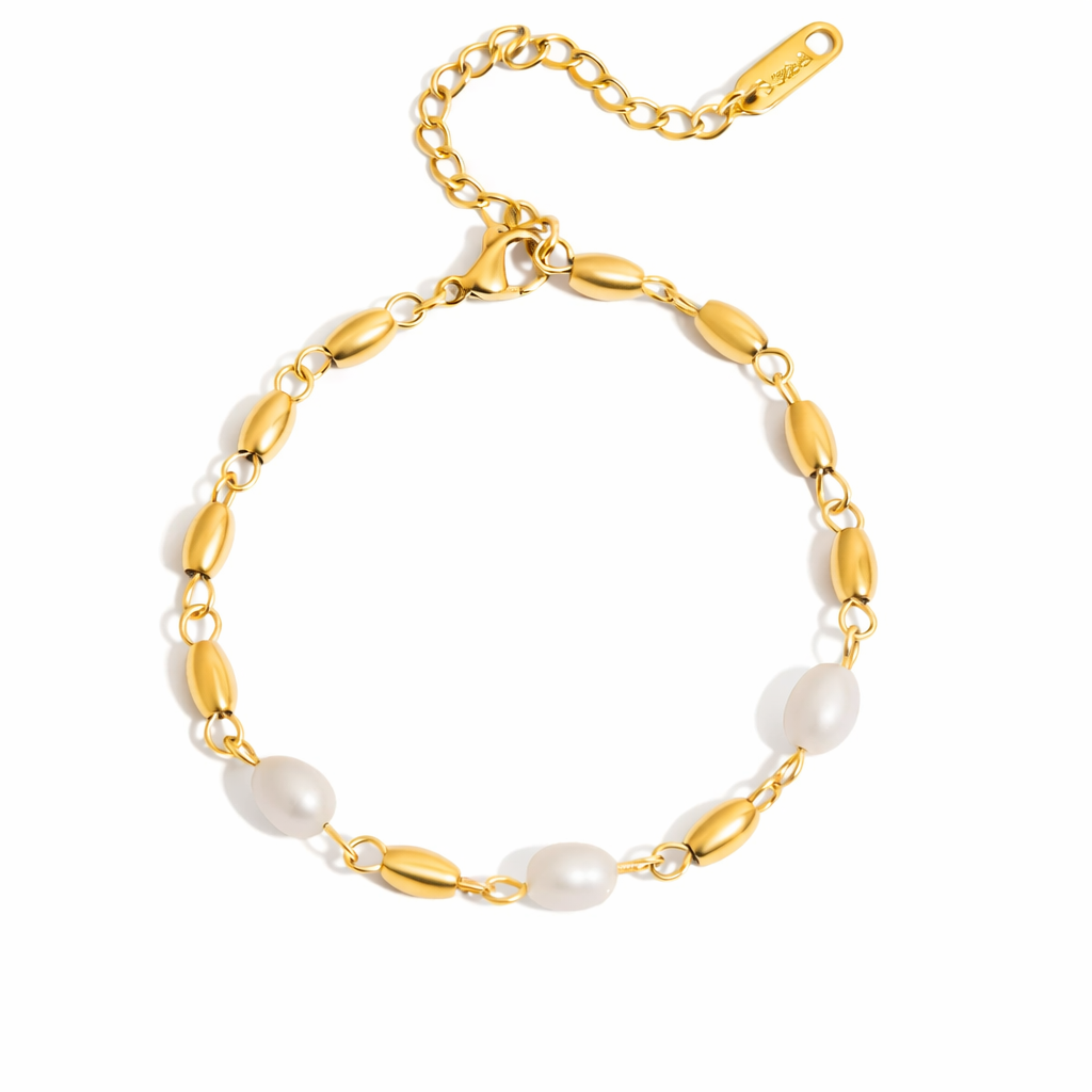 Aurum Pearl Beaded Bracelet