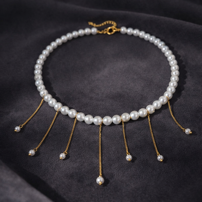 Aurum Pearl Drop Choker