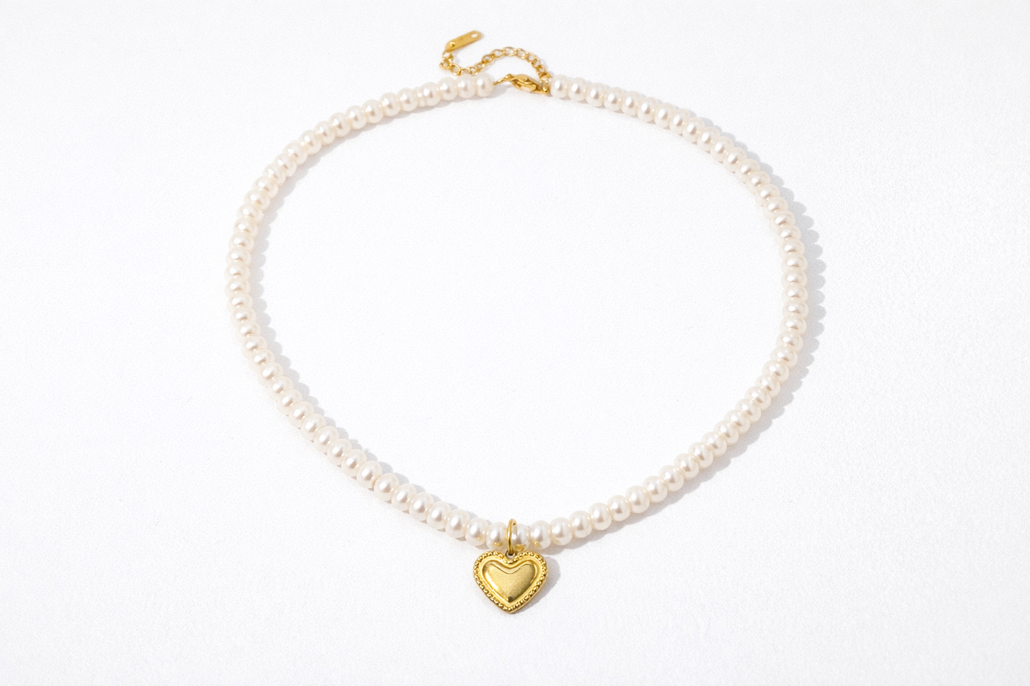 Aurum Pearl Heart Necklace