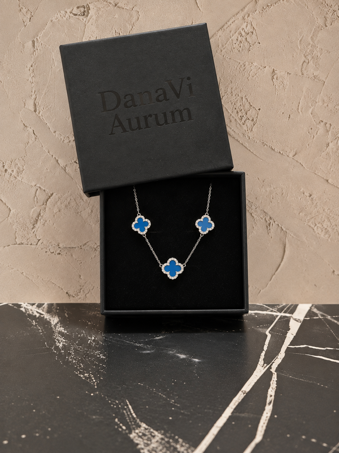 Blue Clover Bracelet – 925 Sterling Silver