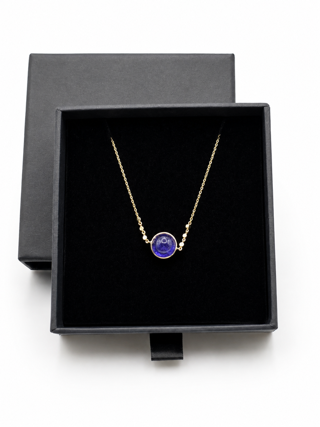 Golden Aura – 14K Yellow Gold & Tanzanite Cable Bracelet