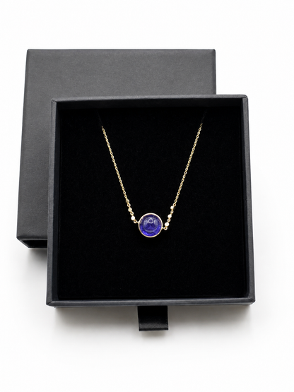 Golden Aura – 14K Yellow Gold & Tanzanite Cable Bracelet