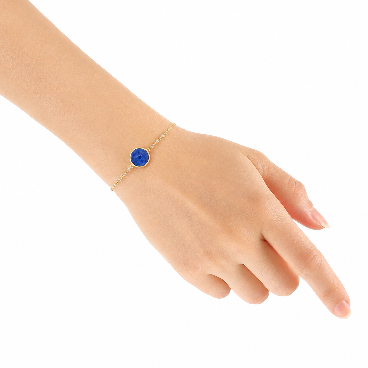 Golden Aura – 14K Yellow Gold & Tanzanite Cable Bracelet