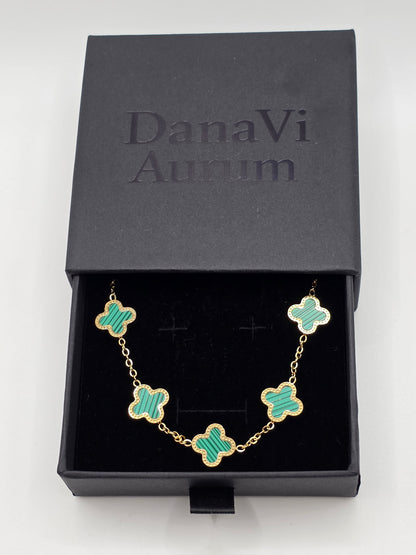 Green Clover Charm Bracelet