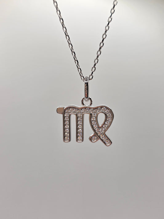 925 Sterling Silver Zodiac Moissanite Necklace