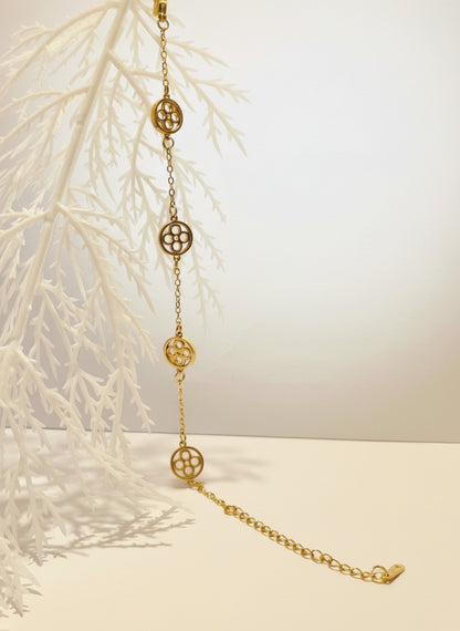 Clover Chain Bracelet 18K Gold Plated
