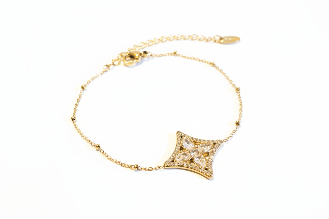 Star Pavé Bracelet – 18K Gold Plated