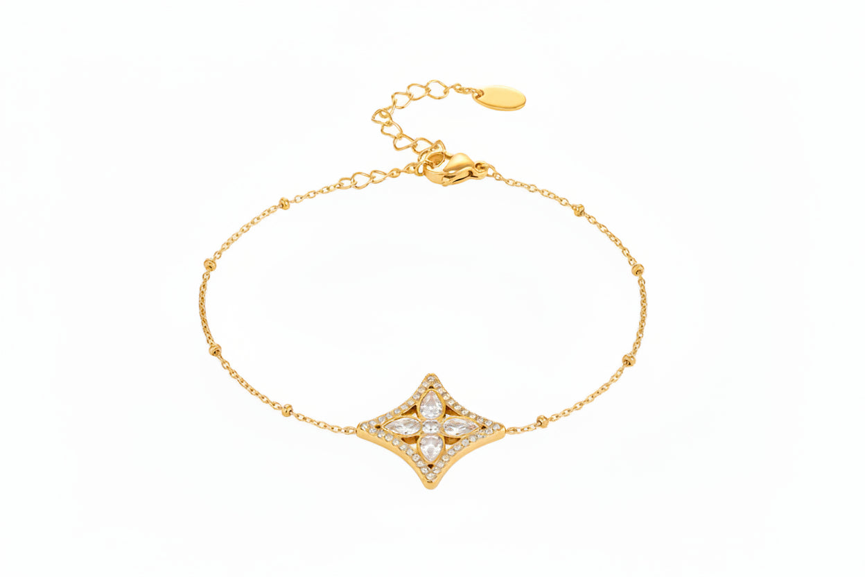 Star Pavé Bracelet – 18K Gold Plated