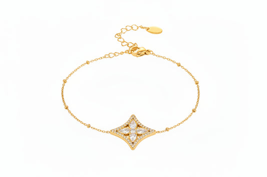 Star Pavé Bracelet – 18K Gold Plated