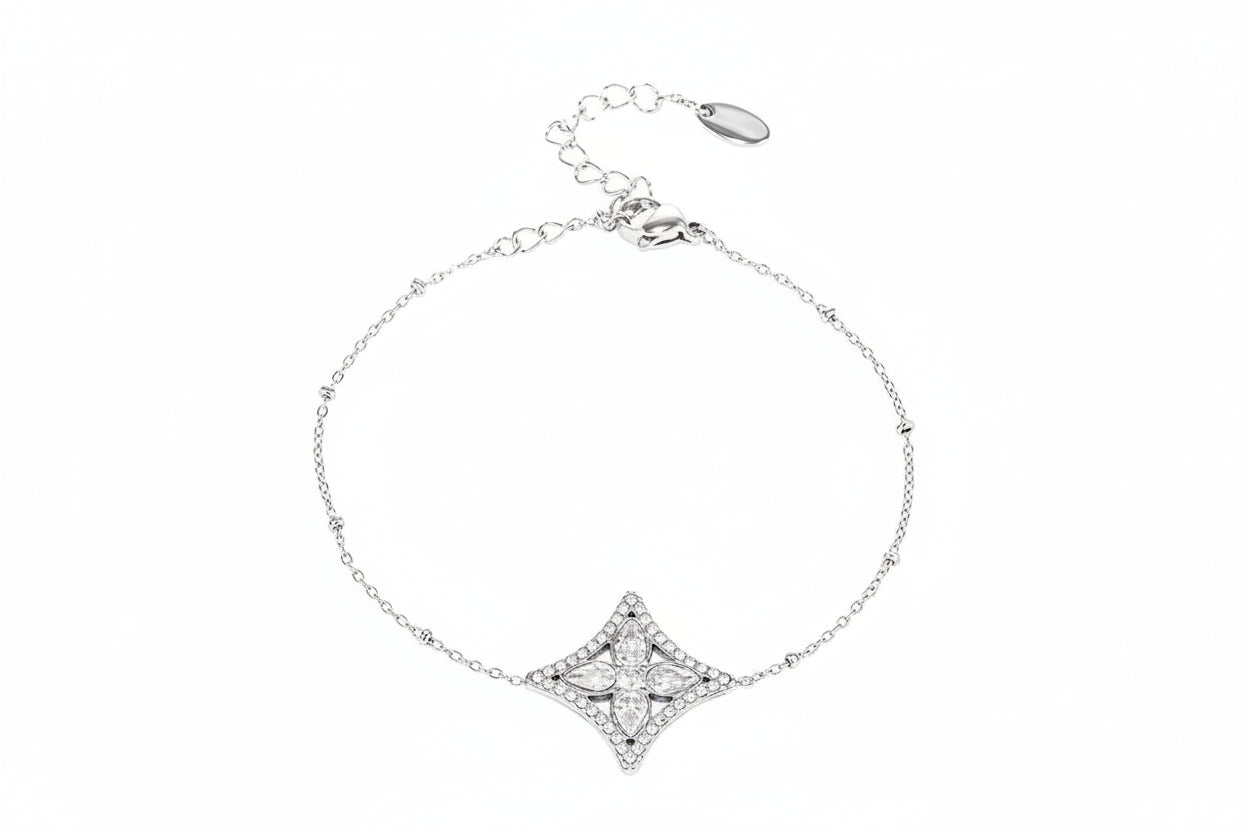 Star Pavé Bracelet – Silver