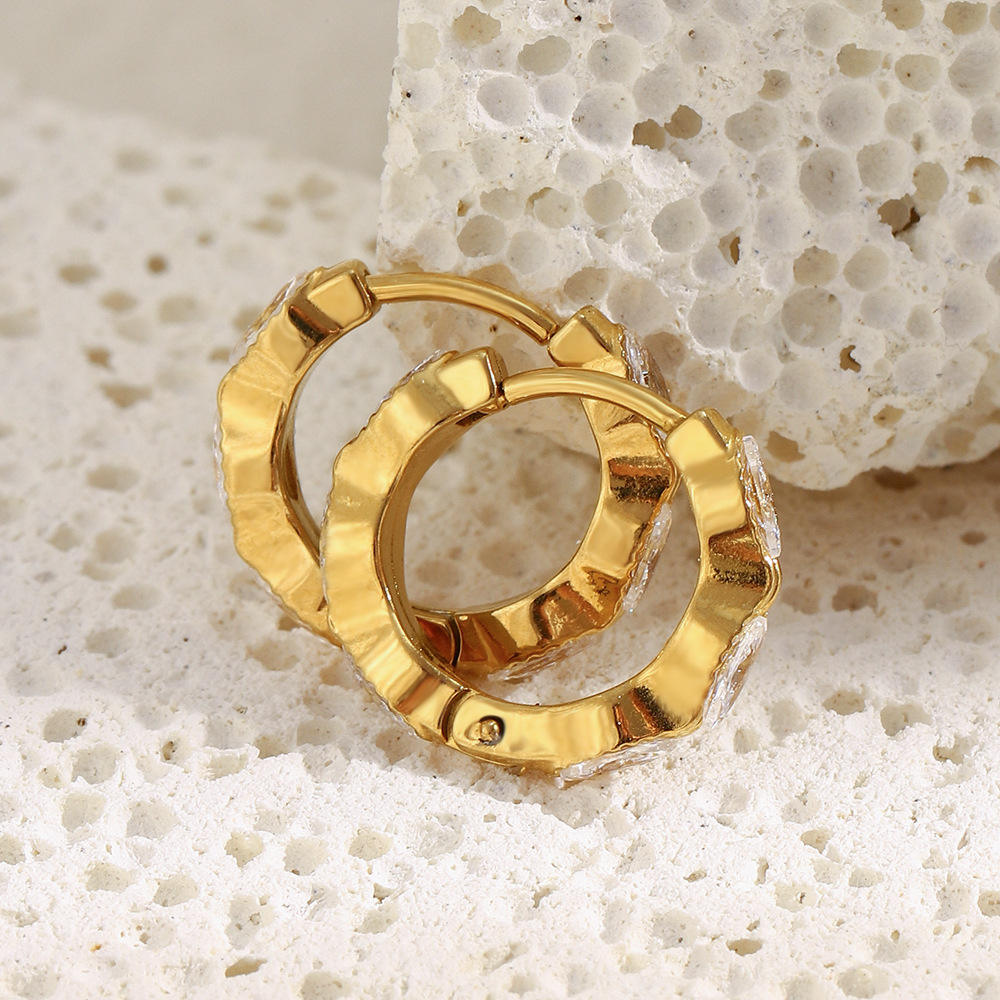 Mini Pavé Hoop Earrings