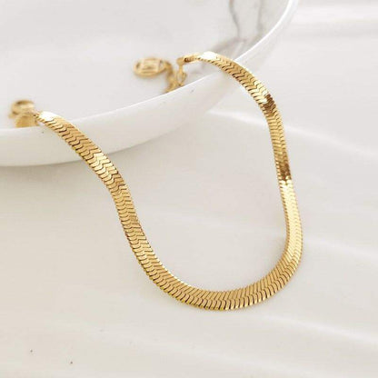 Herringbone Choker Necklace – Gold & Silver