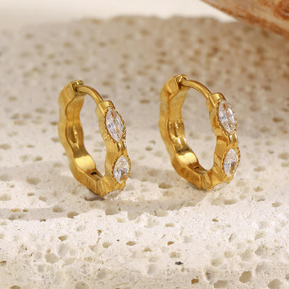 Mini Pavé Hoop Earrings