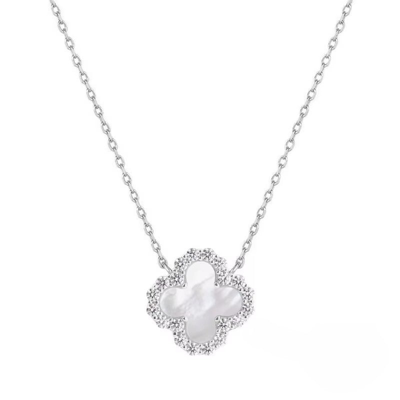 925 Sterling Silver Clover Necklace