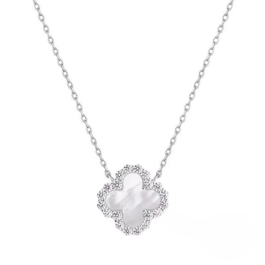 925 Sterling Silver Clover Necklace