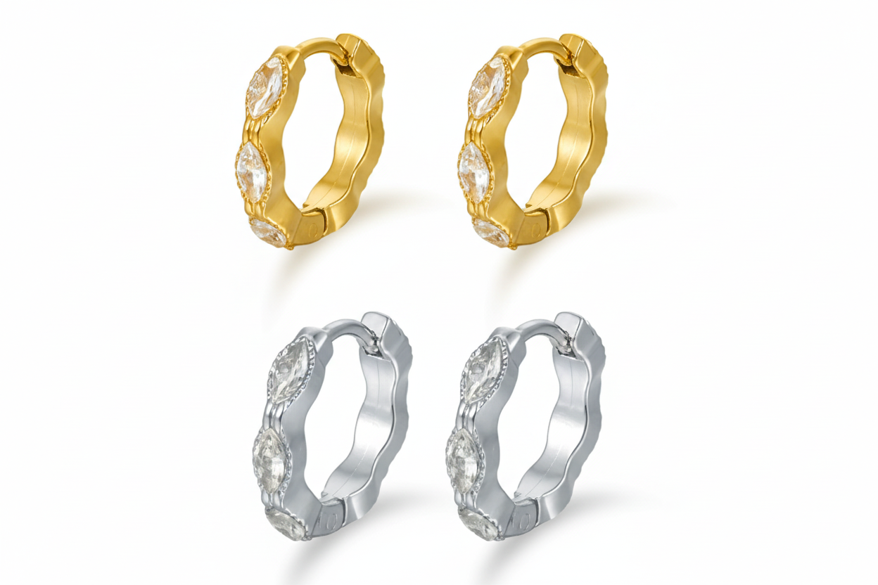 Mini Pavé Hoop Earrings