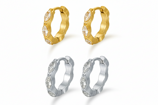 Mini Pavé Hoop Earrings