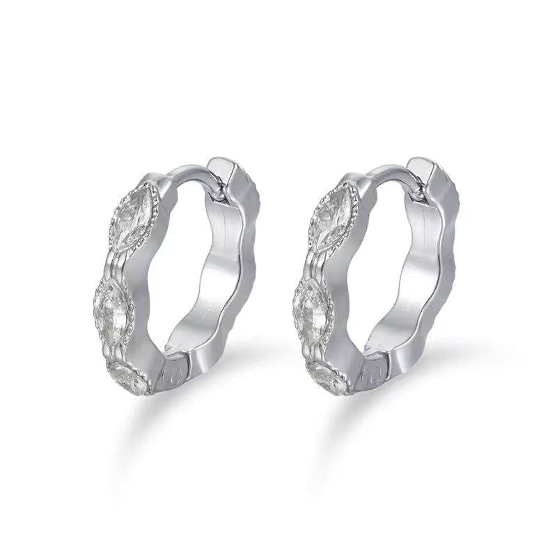 Mini Pavé Hoop Earrings