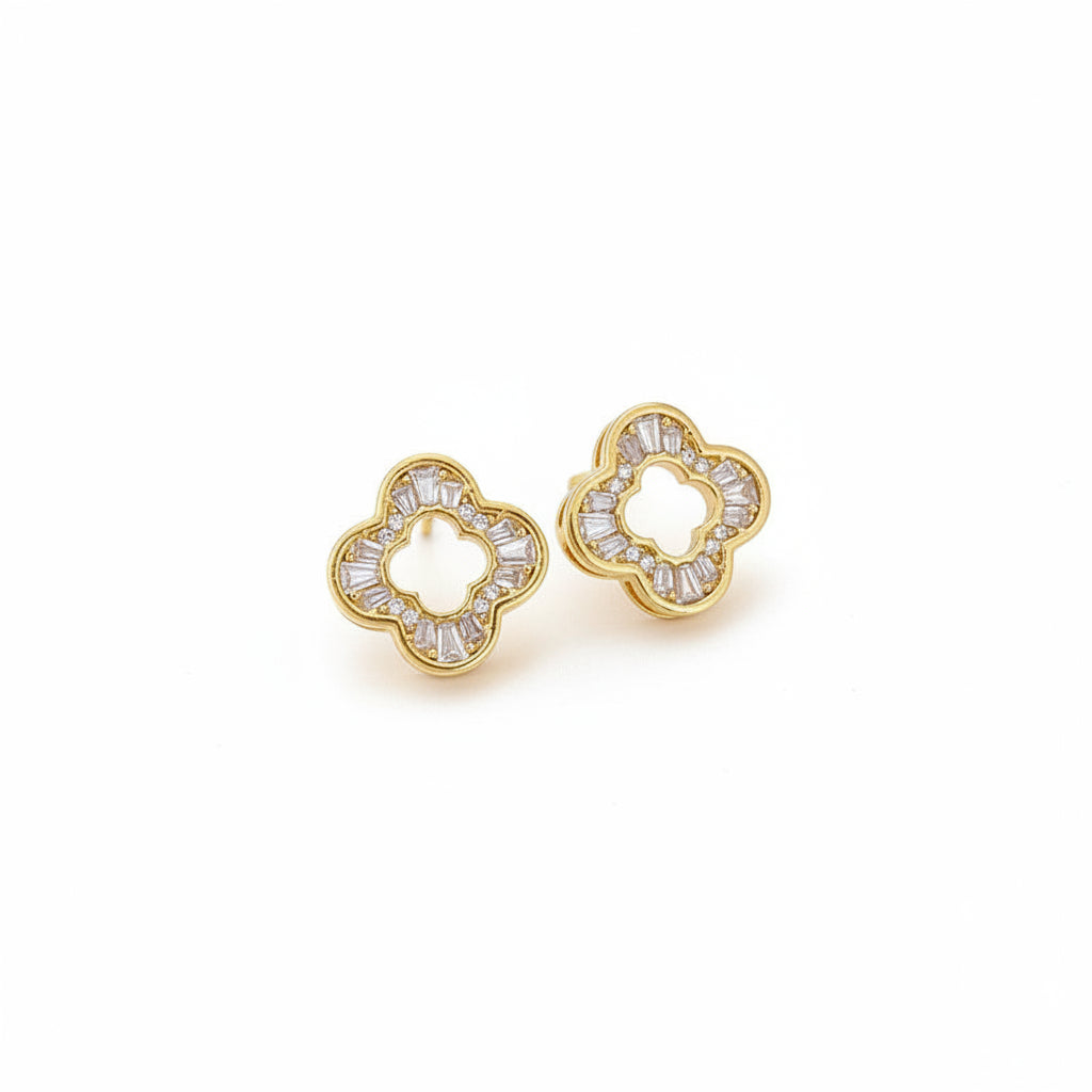 Clover Necklace & Stud Earrings Set